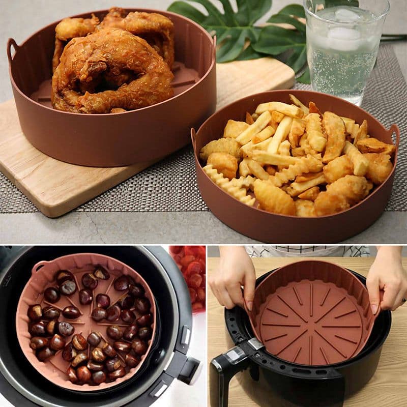 image-Air Fryer Silicone Pot Multifunctional Air Fryers Oven Accessories