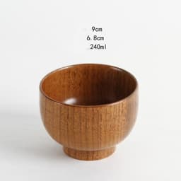 image-Japanese style natural jujube wooden bowl