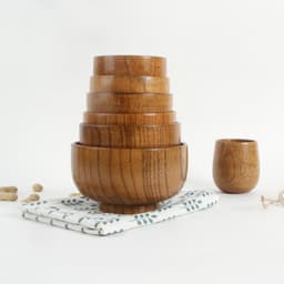 image-Japanese style natural jujube wooden bowl