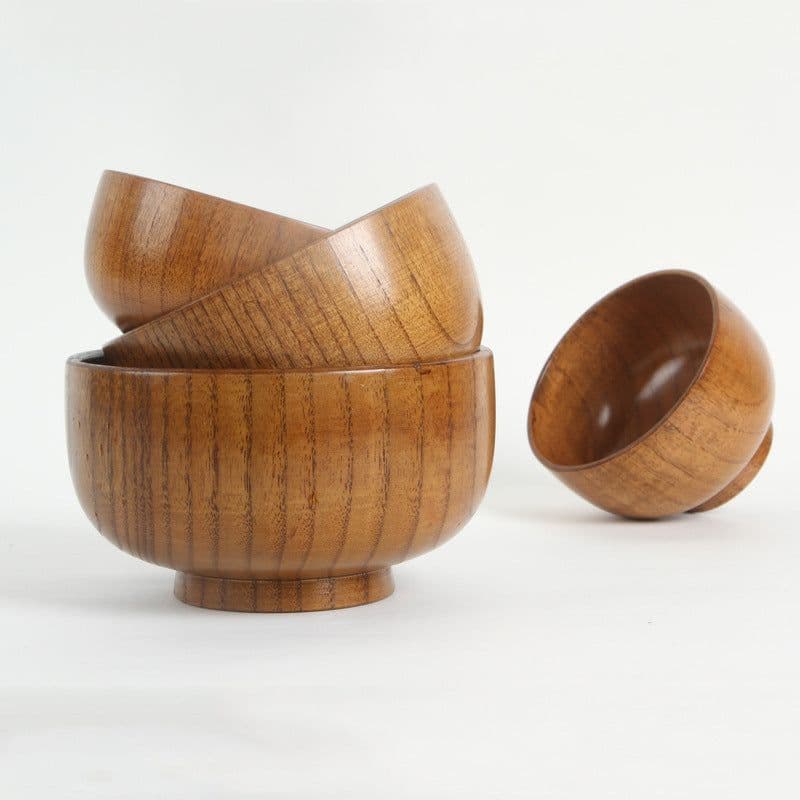 image-Japanese style natural jujube wooden bowl