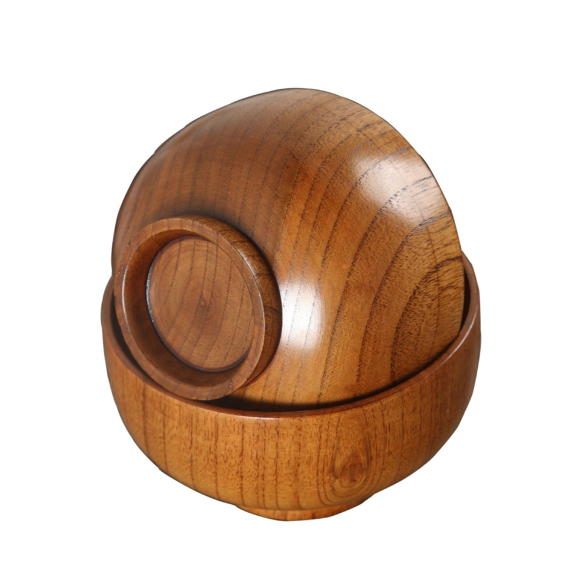 image-Japanese style natural jujube wooden bowl