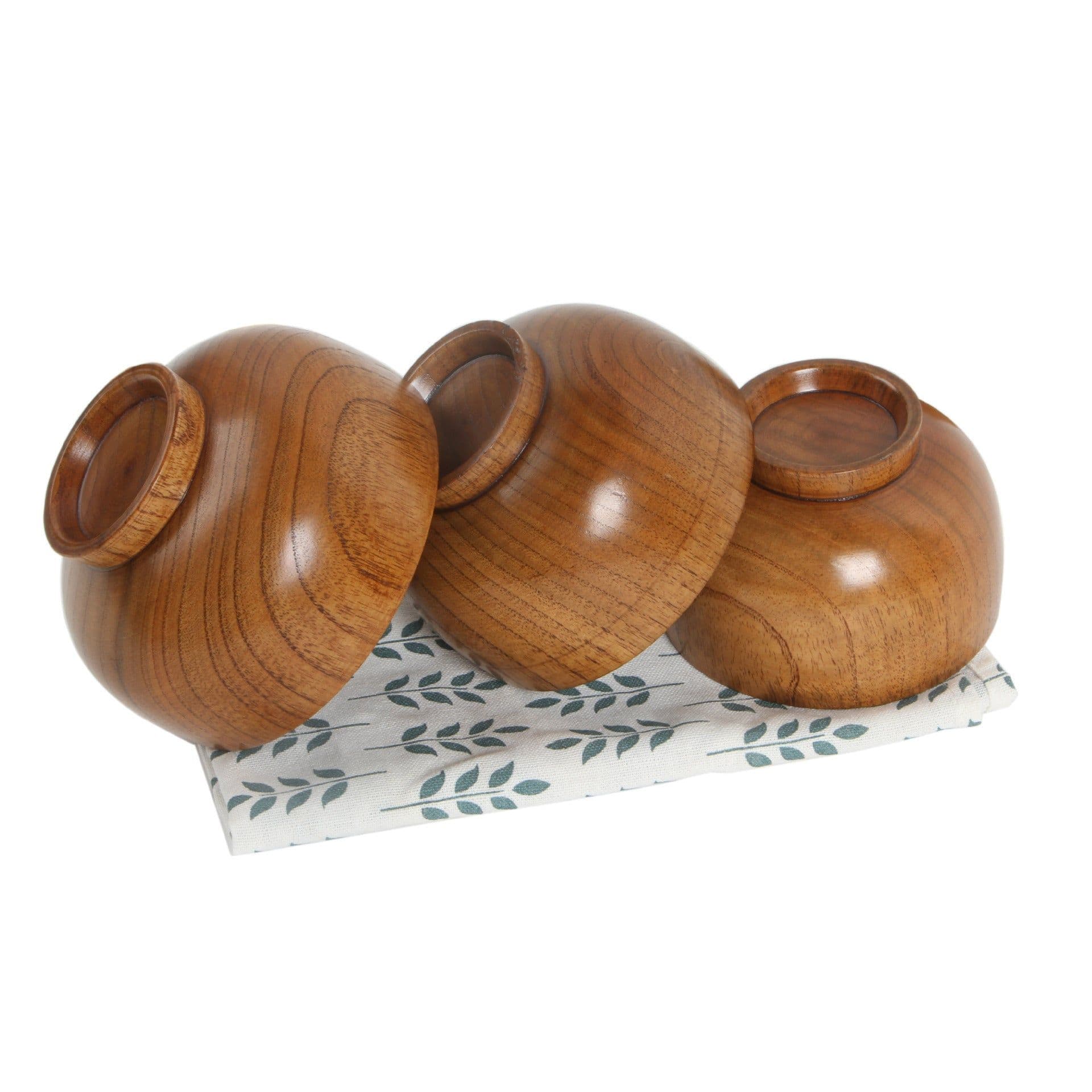 image-Japanese style natural jujube wooden bowl