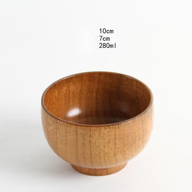 image-Japanese style natural jujube wooden bowl