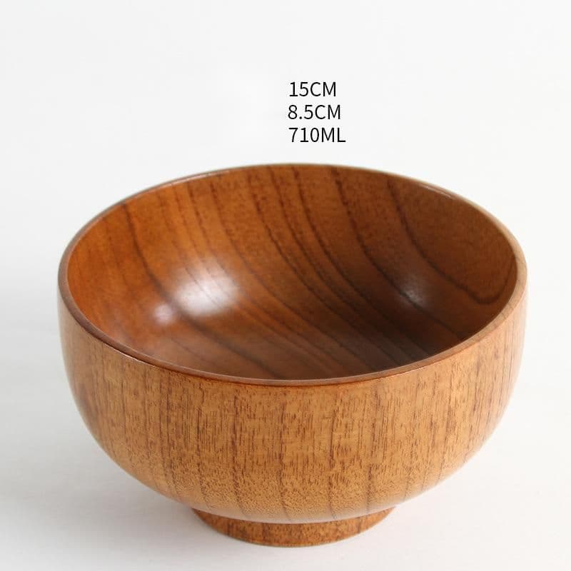 image-Japanese style natural jujube wooden bowl
