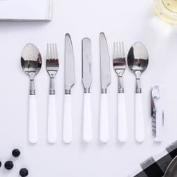 image-Outdoor Picnic Camping Tableware Fork Spoon Knife Bottle Opener Stainless Steel Foldable Pocket Tableware Set Hike Kitchen Tools