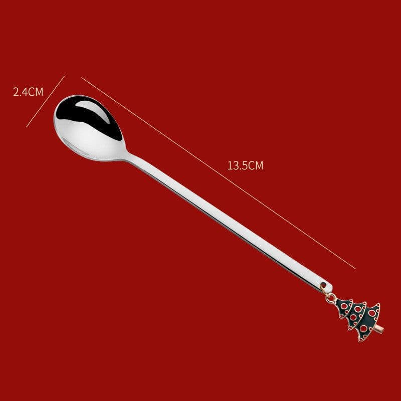 image-Merry Christmas Spoons Xmas Party Tableware Ornaments Christmas Decorations