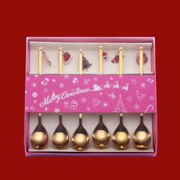 image-Merry Christmas Spoons Xmas Party Tableware Ornaments Christmas Decorations
