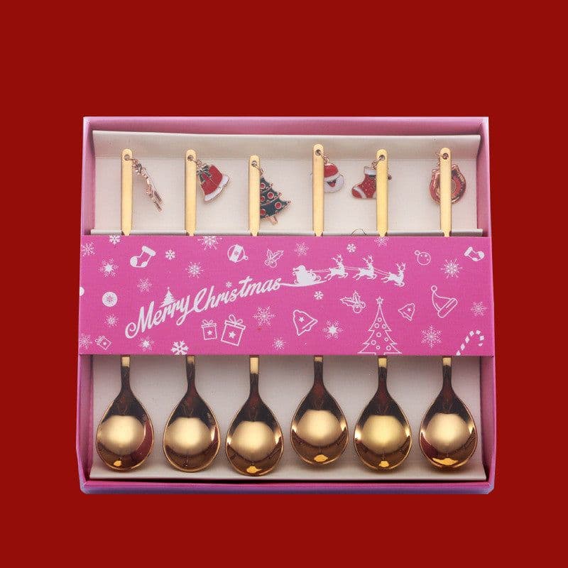 image-Merry Christmas Spoons Xmas Party Tableware Ornaments Christmas Decorations