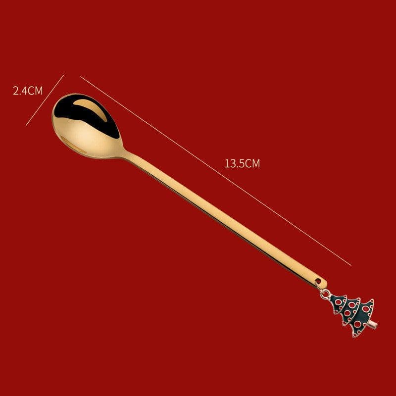 image-Merry Christmas Spoons Xmas Party Tableware Ornaments Christmas Decorations