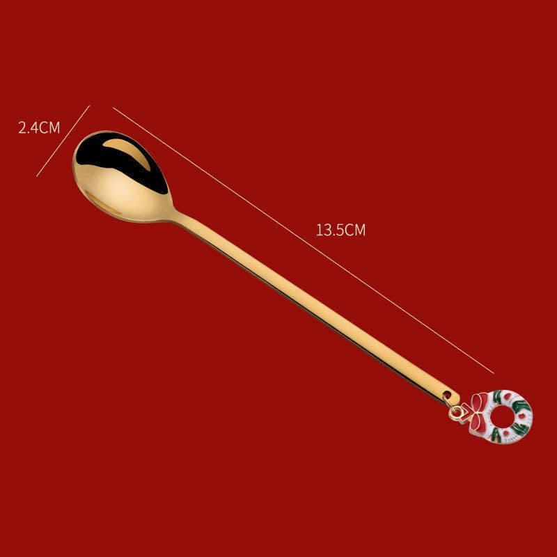 image-Merry Christmas Spoons Xmas Party Tableware Ornaments Christmas Decorations