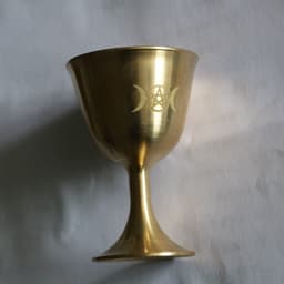 image-Pure copper holy grail brass cup fortune teller tarot card