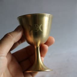 image-Pure copper holy grail brass cup fortune teller tarot card