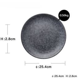image-Ceramic round dinner plate