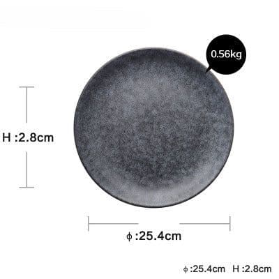 image-Ceramic round dinner plate