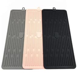 image-Foldable Silicone Drain Pad Non-slip Drain Drying Flume Draining Mat Non-slip Placemat For Kitchen Accessories