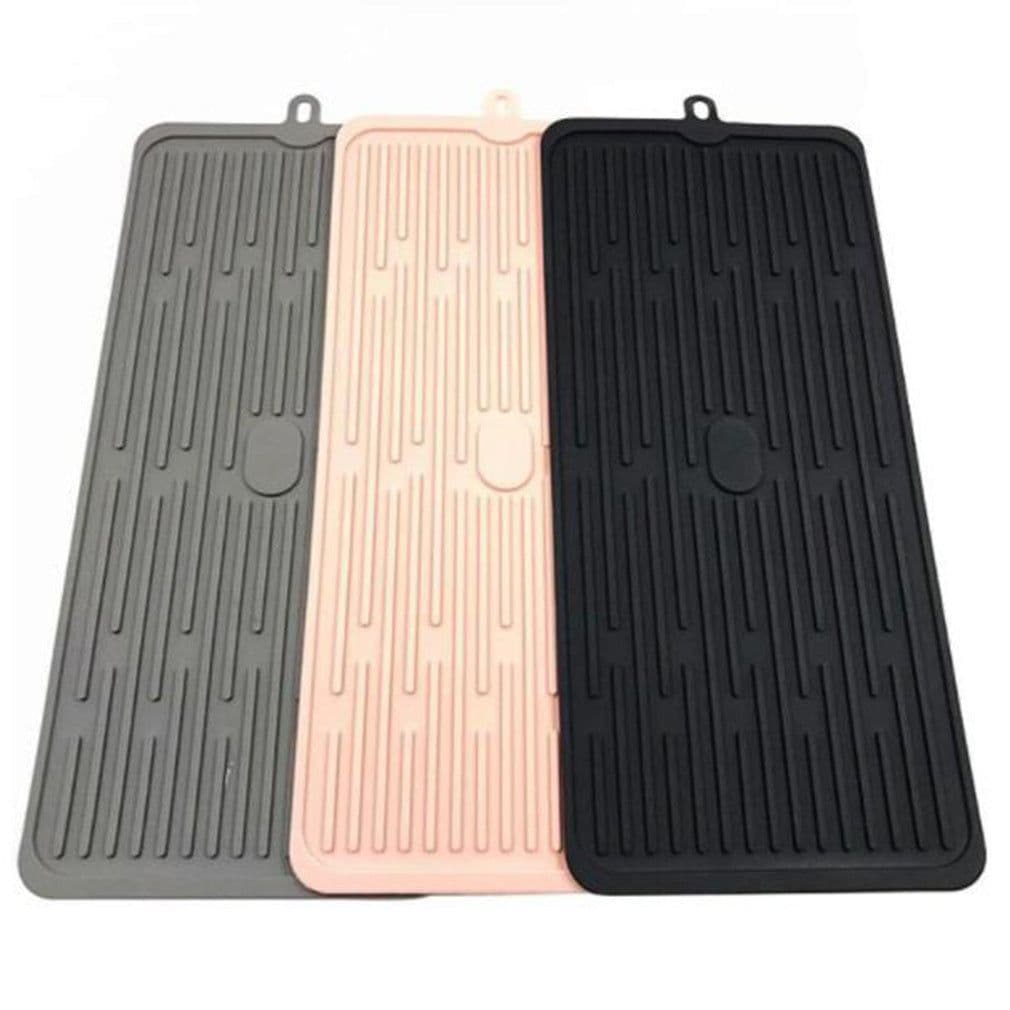 image-Foldable Silicone Drain Pad Non-slip Drain Drying Flume Draining Mat Non-slip Placemat For Kitchen Accessories