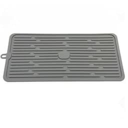image-Foldable Silicone Drain Pad Non-slip Drain Drying Flume Draining Mat Non-slip Placemat For Kitchen Accessories