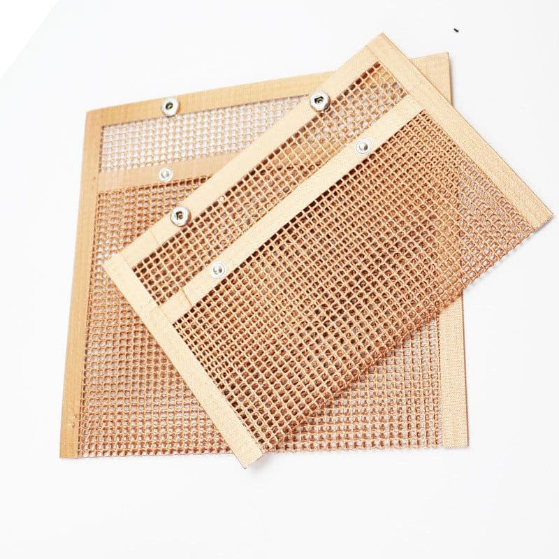 image-Grill Mesh Bag Non-stick Grid Mat BBQ Grill Bag Vegetable Grill High Temperature Resistant Reusable Grill Mat