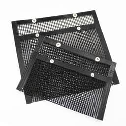 image-Grill Mesh Bag Non-stick Grid Mat BBQ Grill Bag Vegetable Grill High Temperature Resistant Reusable Grill Mat