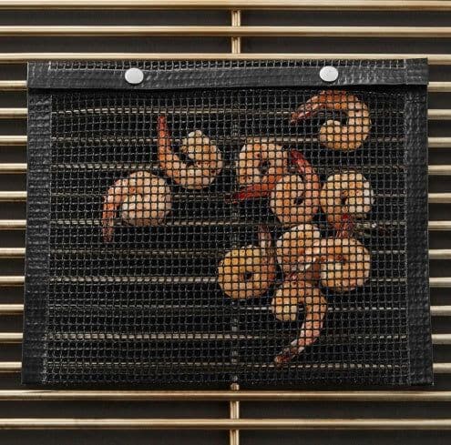 image-Grill Mesh Bag Non-stick Grid Mat BBQ Grill Bag Vegetable Grill High Temperature Resistant Reusable Grill Mat