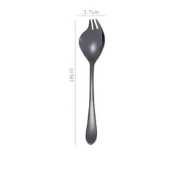 image-Creative 304 Stainless Steel Salad Fork Spoon Pasta Forks Tableware Set Dinnerware Sets Rose Gold Silver Black Cutleries 1PCS