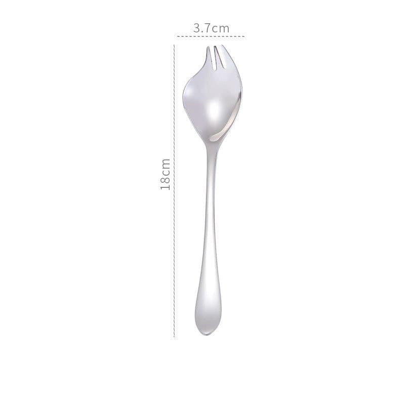 image-Creative 304 Stainless Steel Salad Fork Spoon Pasta Forks Tableware Set Dinnerware Sets Rose Gold Silver Black Cutleries 1PCS