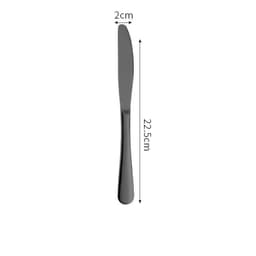 image-Stainless Steel Cutlery Set Titanium-Plated Black Four-Piece Cutlery