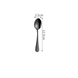 image-Stainless Steel Cutlery Set Titanium-Plated Black Four-Piece Cutlery