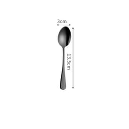 image-Stainless Steel Cutlery Set Titanium-Plated Black Four-Piece Cutlery
