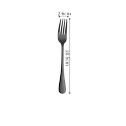 image-Stainless Steel Cutlery Set Titanium-Plated Black Four-Piece Cutlery