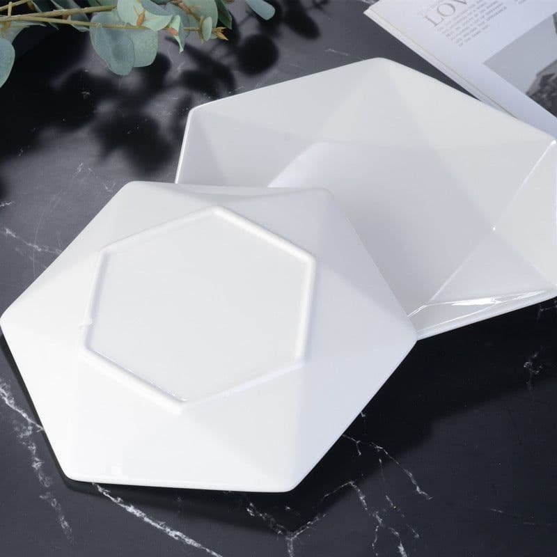 image-Creative Commercial White Plates for Household Dishes