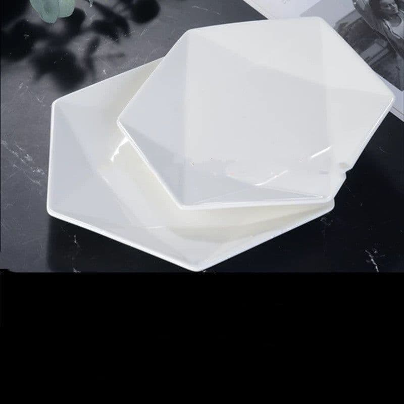 image-Creative Commercial White Plates for Household Dishes