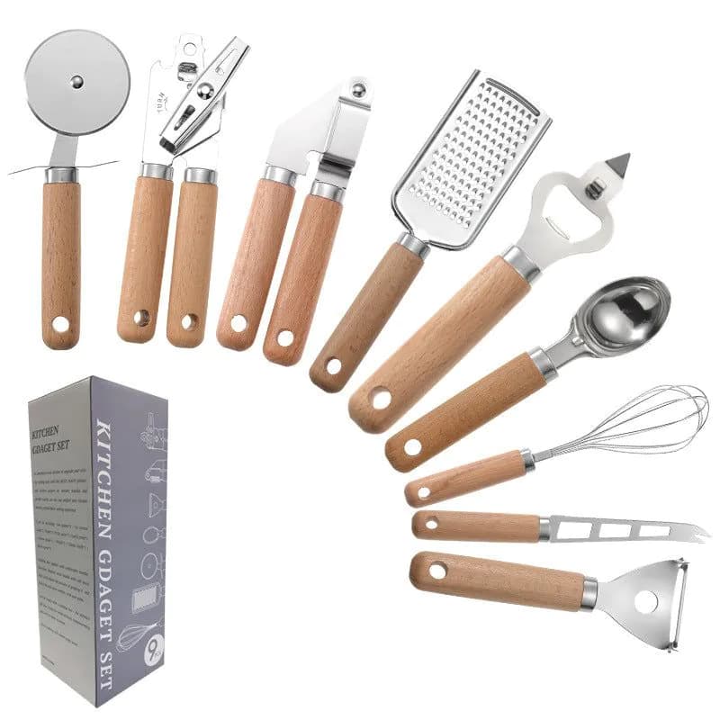 image-Creative Kitchen Gadget Wooden Handle