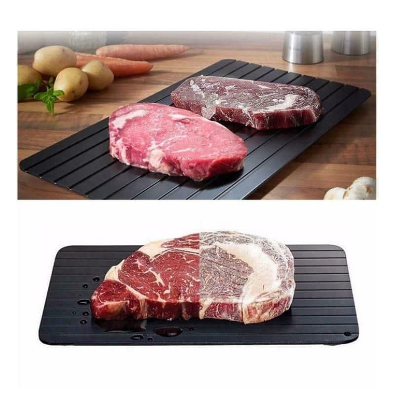 image-Fast Defrost Tray Fast Thaw Frozen Food Meat Fruit Quick Defrosting Plate Board Defrost Tray Thaw Master Kitchen Gadgets