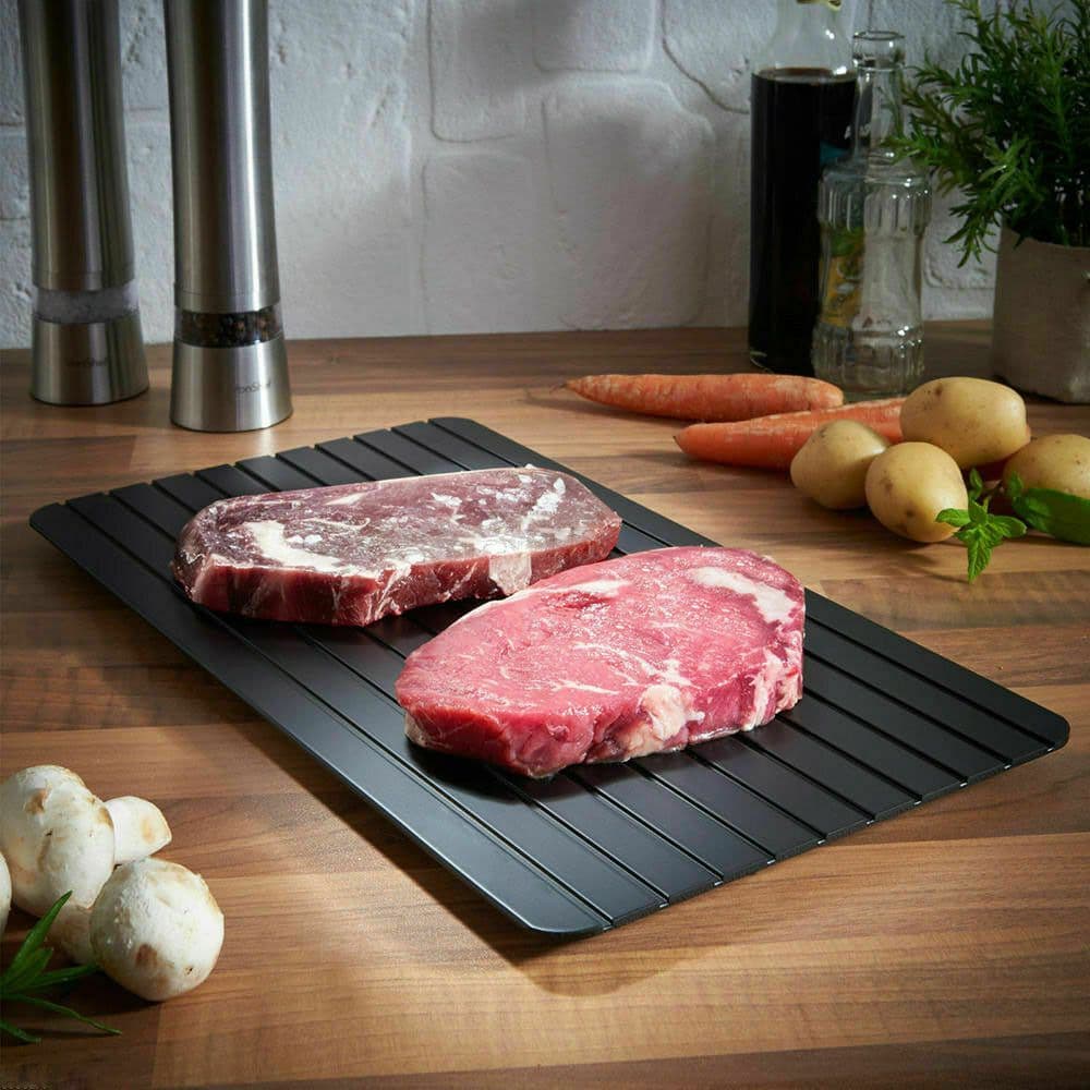 image-Fast Defrost Tray Fast Thaw Frozen Food Meat Fruit Quick Defrosting Plate Board Defrost Tray Thaw Master Kitchen Gadgets