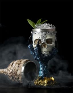 image-Horrible Resin Stainless Steel Design Wine Glass Horror Cup Skull Goblet Perfect Gift Skull For Lovers Halloween Theme Parties