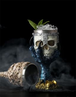 image-Horrible Resin Stainless Steel Design Wine Glass Horror Cup Skull Goblet Perfect Gift Skull For Lovers Halloween Theme Parties
