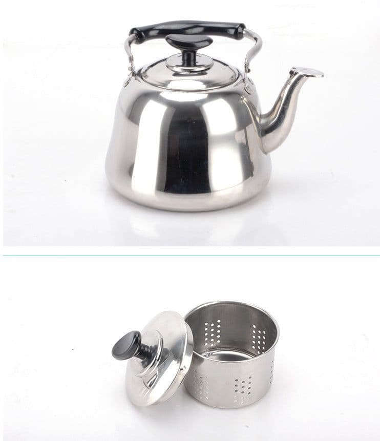 image-arge capacity tea kettle Non-magnetic kettle classical plus soup pot stainless steel teapot with strainer