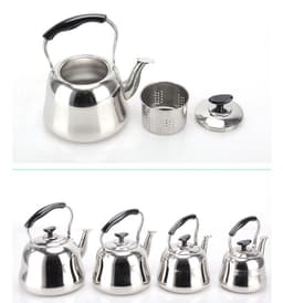 image-arge capacity tea kettle Non-magnetic kettle classical plus soup pot stainless steel teapot with strainer