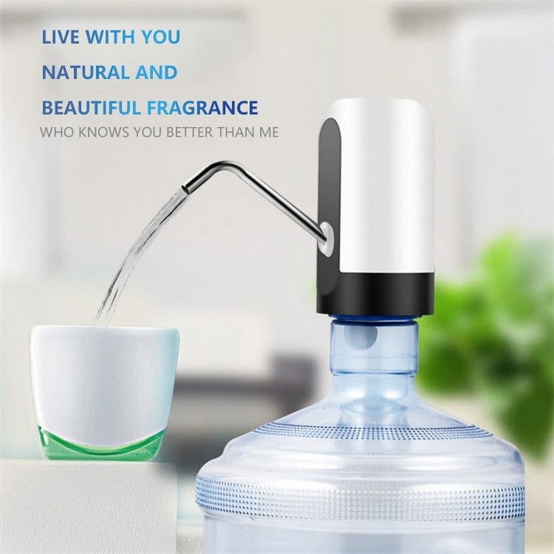 image-Automatic Electric Drinking Water Bottle Pumps USB Charging With Switching Smart Water Pumping Device Home Appliance