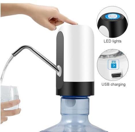 image-Automatic Electric Drinking Water Bottle Pumps USB Charging With Switching Smart Water Pumping Device Home Appliance