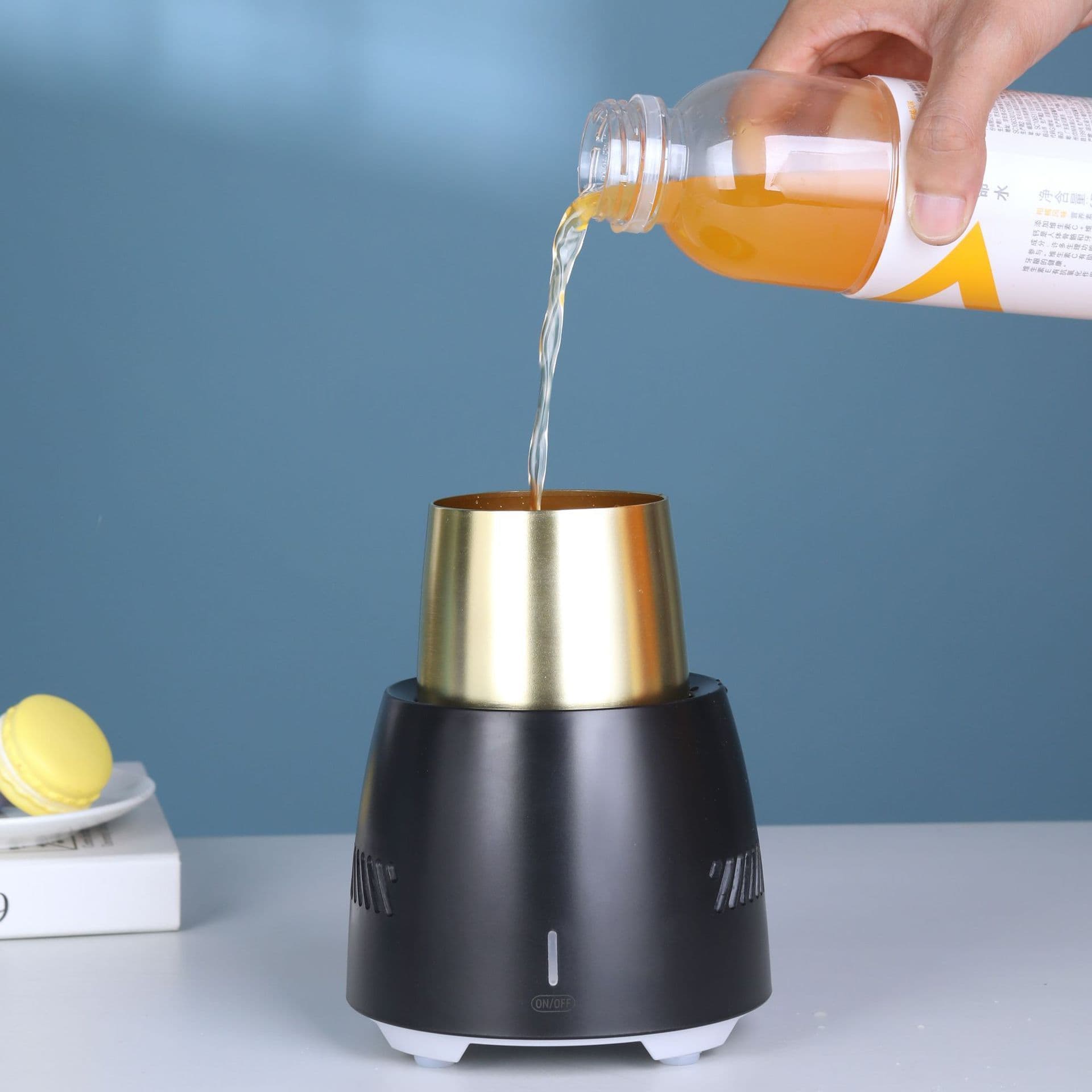 image-Portable Fast Cooling Cup Electronic Refrigeration Cooler for Beer Wine Beverage Mini Electric Drink Cooler Cup Instant Cooling
