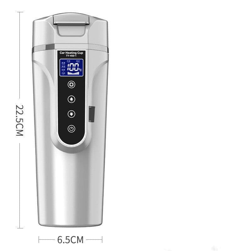 image-Portable Car Bottle Smart Touch Digital Display Insulated Cup Home Traveling Heating Cup Water Bottle