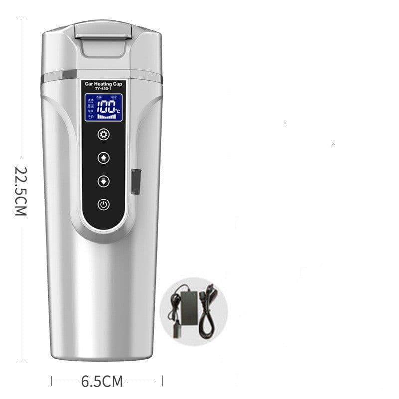 image-Portable Car Bottle Smart Touch Digital Display Insulated Cup Home Traveling Heating Cup Water Bottle