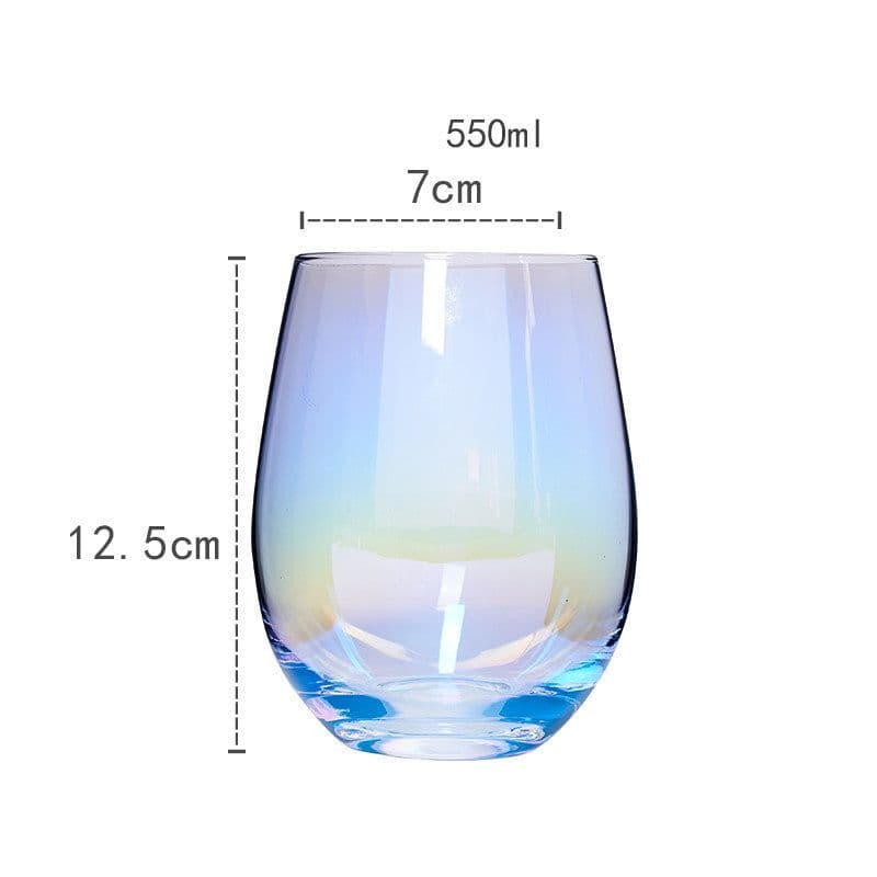 image-Nordic Colorful Glass Rainbow Glass Family Drinking Water Cup Dazzling Cup