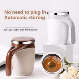 image-Rechargeable Model Automatic Stirring Cup Coffee Cup High Value Electric Stirring Cup Lazy Milkshake Rotating Magnetic Water Cup