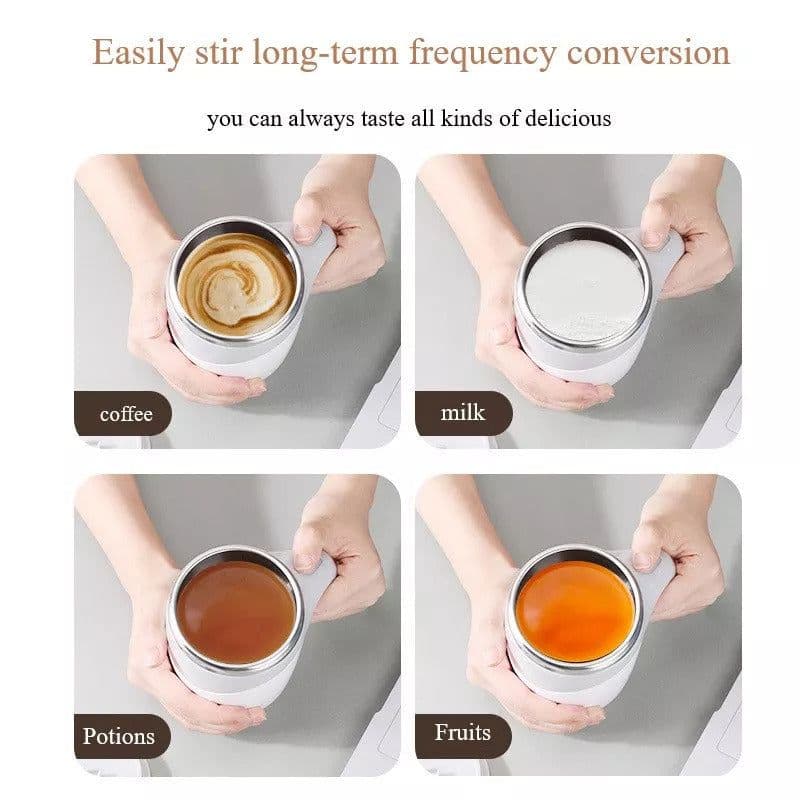 image-Rechargeable Model Automatic Stirring Cup Coffee Cup High Value Electric Stirring Cup Lazy Milkshake Rotating Magnetic Water Cup