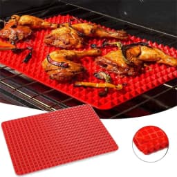 image-Non-Stick Silicone Pyramid Cooking Mat Baking Mat With Grid Versatile Oven BBQ Cooking Mat Heat-Resistant Mat Kitchen Tools Kitchen Gadgets