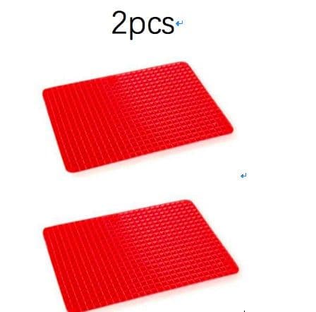 image-Non-Stick Silicone Pyramid Cooking Mat Baking Mat With Grid Versatile Oven BBQ Cooking Mat Heat-Resistant Mat Kitchen Tools Kitchen Gadgets
