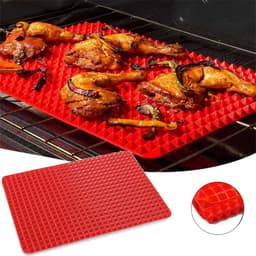image-Non-Stick Silicone Pyramid Cooking Mat Baking Mat With Grid Versatile Oven BBQ Cooking Mat Heat-Resistant Mat Kitchen Tools Kitchen Gadgets